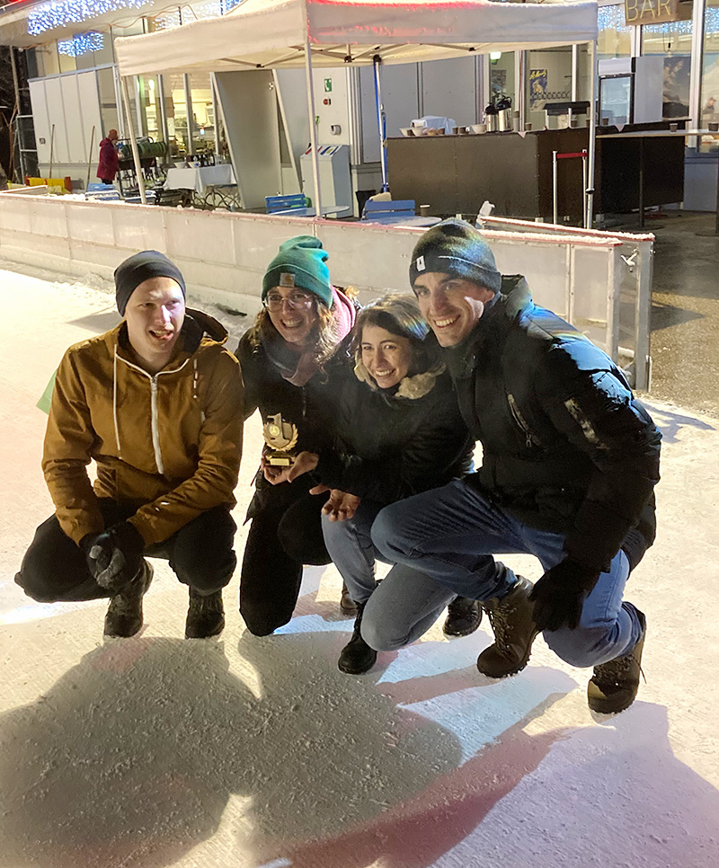Enlarged view: The winning team